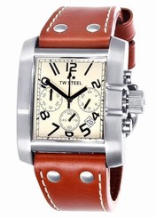 BRAND NEW TW Steel TW18 Brown leather Chronograph 45mm Watch