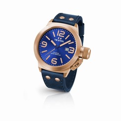 TW Steel Men`s Watch CS61 3-Hands Movement Rose Gold PVD Case 45mm