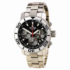 TW Steel Gent's TW706 Grandeur Diver Black Dial SS Bracelet Chrono Watch
