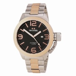 TW Steel CB136 Gent's Canteen Automatic Black Dial TT Steel Watch