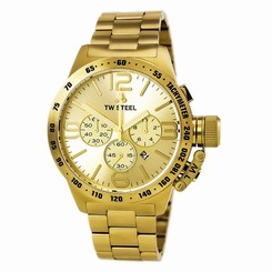 TW Steel CB104 Gent's Canteen Gold Dial Yellow Steel Chrono Watch