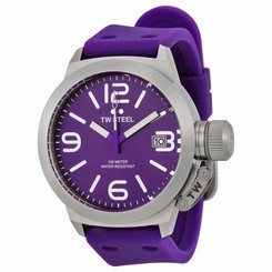 TW Steel Canteen Purple Dial Purple Silicone Mens Watch TW515