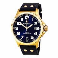 TW Steel TW405 Gent's Blue Dial Blue Leather Strap Quartz Watch