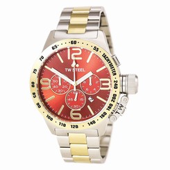 TW Steel CB74 Gent's Canteen Chrono Red Dial TT Bracelet Watch