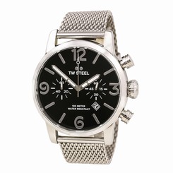 TW Steel MB14 Gent's Chrono Steel Mesh Bracelet Black Dial Watch