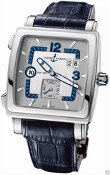 Ulysse Nardin Quadrato Dual Time 243-92/601 Stainless Steel New Ret: $8,800