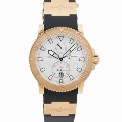 Ulysse Nardin Maxi Marine Diver Chronometer Auto Strap Mens Watch 266-33-3A/90