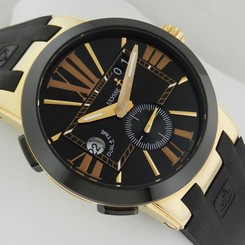 Ulysse Nardin Executive Dual Time 246-00-3-42 Black Dial Rose Gold Ret: $22,200