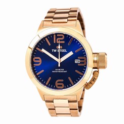 TW Steel CB181 Gent's Blue Dial Rose Gold Steel Bracelet Watch