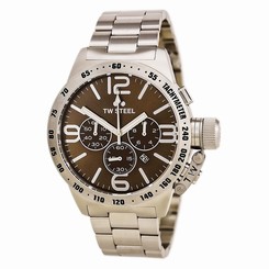 TW Steel CB24 Gent's Canteen Brown Dial SS Bracelet Chrono Watch