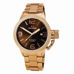 TW Steel CB195 Gent's Canteen Brown Dial Rose Gold Automatic Watch