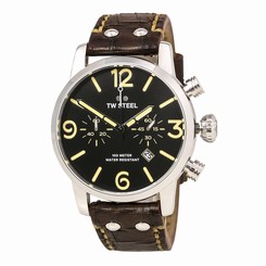 TW Steel MS4 Gent's Chrono Walnut Brown Strap Black Dial Watch