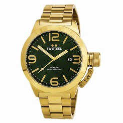 TW Steel CB222 Gent's Quartz Green Dial Yellow Gold Steel Watch
