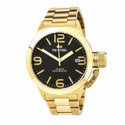 TW Steel CB91 Gent's Black Dial Yellow Gold Steel Bracelet Watch