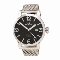 TW Steel MB15 Gents Black Dial Steel Mesh Bracelet Automatic Watch