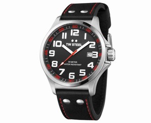 TW Steel Pilot Collection 48mm TW411 Watch - Black/Red