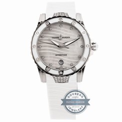Ulysse Nardin Lady Diver 8153-180E-3C/10 Auto Steel Diamonds MOP Ladies Watch