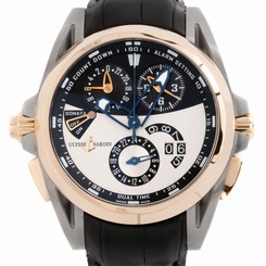 Ulysse Nardin Sonata Streamline 44mm Rose Gold Titanium Mens Strap Watch 675-01