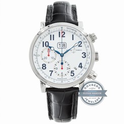 Ulysse Nardin Marine Annual Chronograph 513-22 Auto Steel Mens Strap Watch Date