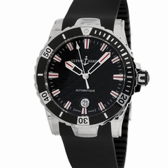 Ulysse Nardin Lady Diver 40mm Wave Dial Rubber Strap Women's Watch 8153-180-3/02 794504203240