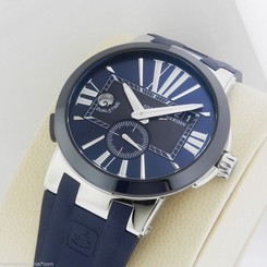 Ulysse Nardin Executive Dual Time 243-00 Blue Stainless Steel 43mm Ret: $9,400