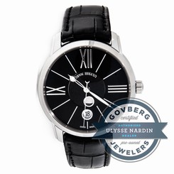 Ulysse Nardin Classico Luna Moonphase Auto Steel Strap Mens Watch 8293122242
