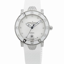 Ulysse Nardin Lady Marine Diver Diamond Auto Steel Strap Watch 8103-101EC-3C/10