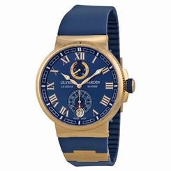 Ulysse Nardin Marine Chronometer Blue Dial 18kt Rose Gold Mens Watch
