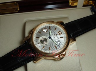 Ulysse Nardin GMT Big Date 42mm 18kt Rose Gold Silver Sunray Dial Ref: 246-55/31
