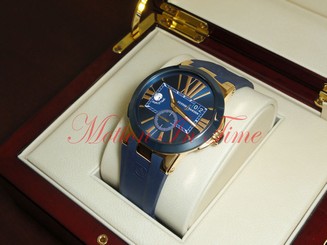 Ulysse Nardin Executive Dual Time 43mm 18Kt Rose Gold Blue Dial 246-00-3/43