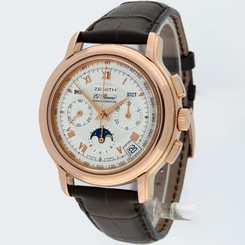 Zenith 18K Rose Gold Chronomaster El Primero Auto Moonphse Chrono 17.0240.410/01