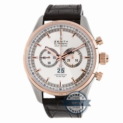 Zenith El Primero Chrono 51.2050.4026/01.c713 Auto Steel Rose Gold Mens Watch