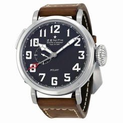 Zenith Pilot Automatic Black Dial Leather Strap Mens Watch 03.2430.693/21.C723