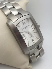 BAUME MERCIER 65480 SILVER DIAL HAMPTON MILLEIS AUTOMATIC STAINLESS STEEL WATCH