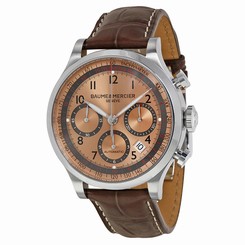  Baume and Mercier Capeland Brown Sun Chronograph Mens Watch M0A10045