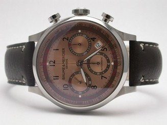 BAUME MERCIER MOA10004 CAPELAND COPPER DIAL STAINLESS STEEL AUTOMATIC MENS WATCH