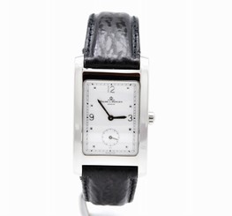 BAUME & MERCIER GENEVE MEN'S LEATHER BAND WATCH