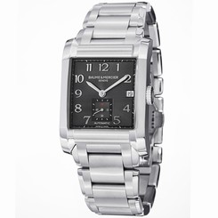 Baume & Mercier Mens Hampton Grey Dial Stainless Steel Watch A10048