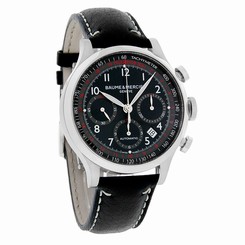 Baume & Mercier Capeland Mens Black Dial Swiss Automatic Chronograph Watch 10001