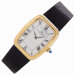 Baume Mercier Vintage 38303 18k Yellow Gold Swiss Roman manual mens fine watch