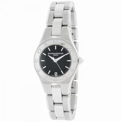 Baume and Mercier "Linea" Black Dial Ladies Stainless Steel Watch - MOA10010