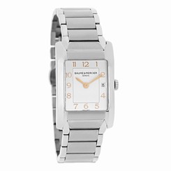 Baume & Mercier Hampton Classic Ladies Silver Dial Swiss Quartz Watch 10049 7612456775635