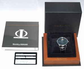 Baume & Mercier Cassima Open Heart Visible Balance Watch - Black Dial + Box