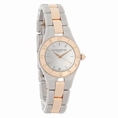 Baume & Mercier Linea Ladies 18K Rose Gold Swiss Quartz Watch 10015