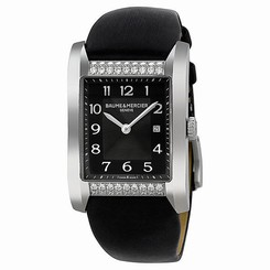 Baume and Mercier Hampton Milleis Opaline Black Dial Ladies Watch 10024 845960041621