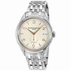 Baume and Mercier Clifton Silver Dial Stainless Steel Mens Watch 10141 7613268285367