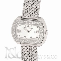 Baume & Mercier Silver Dial Hampton City Diamond Ladies Watch NEW