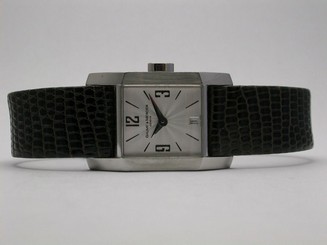 BAUME & MERCIER STAINLESS STEEL LADIES SILVER DIAL WATCH DIAMANT STYLE #65488