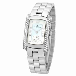 BAUME & MERCIER Lady 18K White Gold Diamond Hampton Milleis MOP Retail $19,000