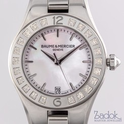 Baume & Mercier Linea Stainless Steel Quartz 27mm Ladies' Watch Date M0A10078